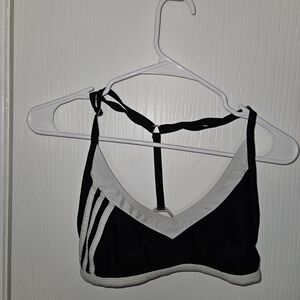 adidas Black and White Sports Bikini Top